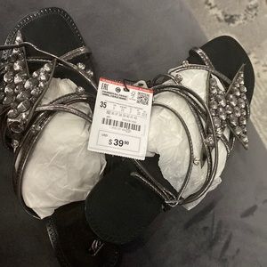 Zara lighting sandals never worn with tag size 5